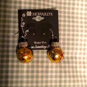 Dangling Christmas holiday ornament earrings